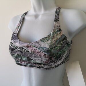 NWT LULULEMON PGCI Multi Color Luxtreme A/B Cup Free To Be Bra *Wild 8